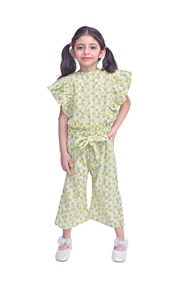 Girls Cotton Printed Jumpsuits