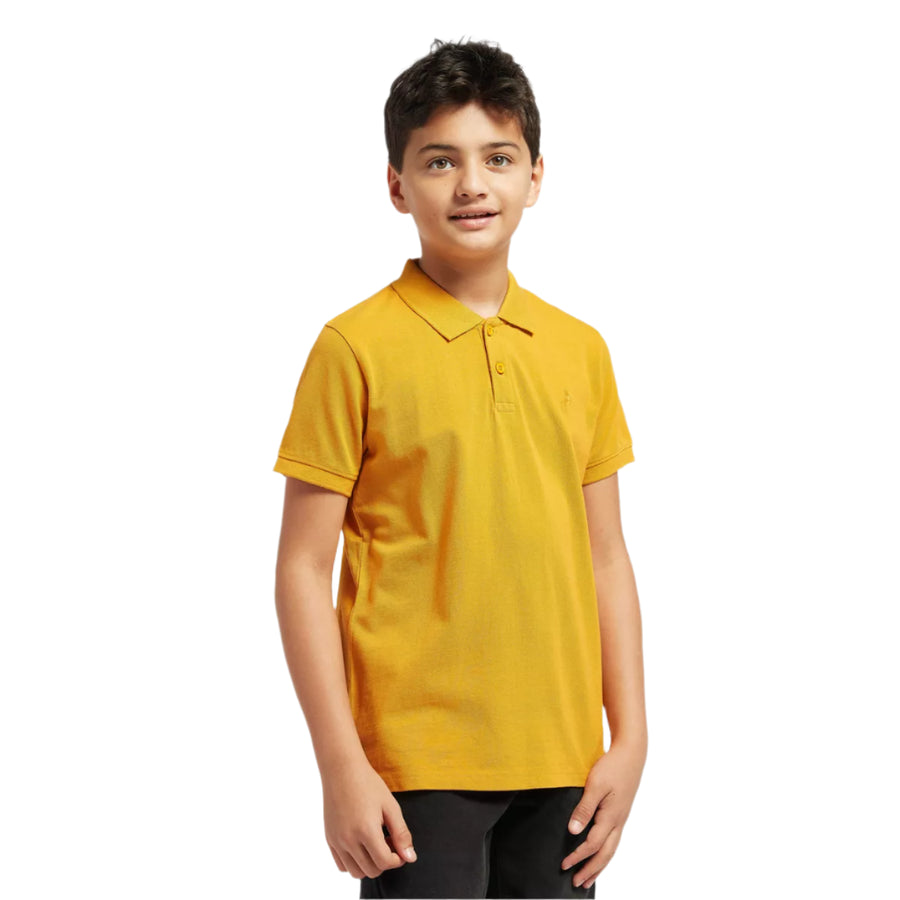 Plain Polo T-shirt Yellow
