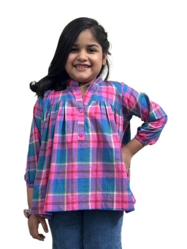 Girls Checkered Top